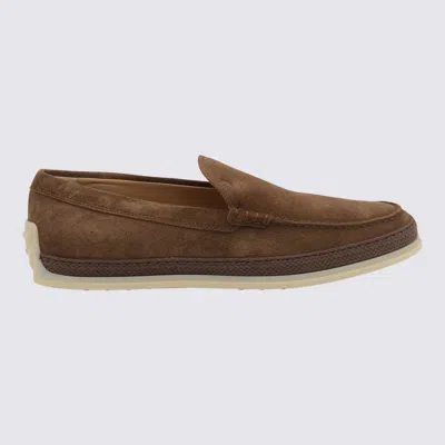 Tod's Cocoa Suede Slip On Sneakers In Brown