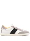 Tod's Color-blocked Leather Sneakers With Signature Gommino Sole In Neutral
