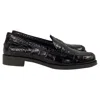 Tod's Croc-embossed Loafers In Black Leather