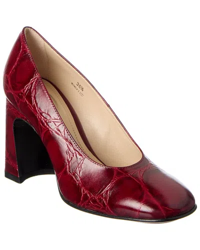 Tod's Croc-embossed Leather Pump In Animal Print