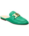 Tod's Mules In Leather In Green