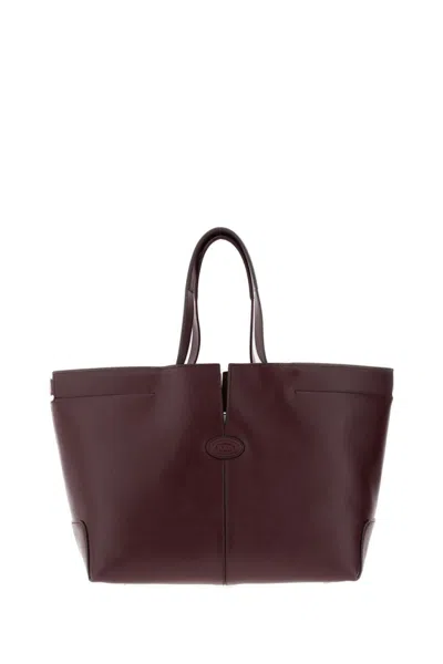 Tod's Dbm Shopping Midium In Burgundy
