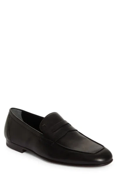 Tod's Deconstructed Penny Loafer In Nero