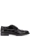 Tod's Derby Rubber Bottom Shoes In Black