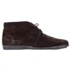 Tod's Desert Lace-up Ankle Boots In Brown Suede In Brown