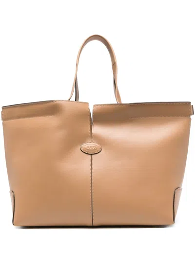 Tod's Di Bag Folio Leather Shopping Bag