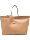 Tod's Di Bag Folio Leather Shopping Bag In Brown