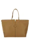 Tod's Hand Stitched Tote Bag In Brown