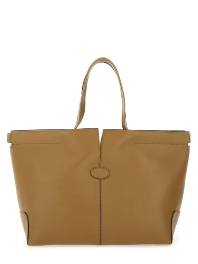 Tod's "di Bag Folio" Medium Small Bag In Brown