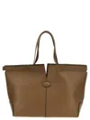 Tod's Di Bag Folio In Leather Medium-small In Brown