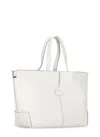 Tod's Di Bag Folio Small Leather Tote Bag In White