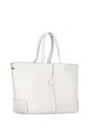 Tod's Di Bag Folio Small Leather Tote Bag In White