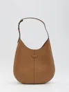 Tod's Women Di Bag Small Suede Leather Hobo Bag In Beige