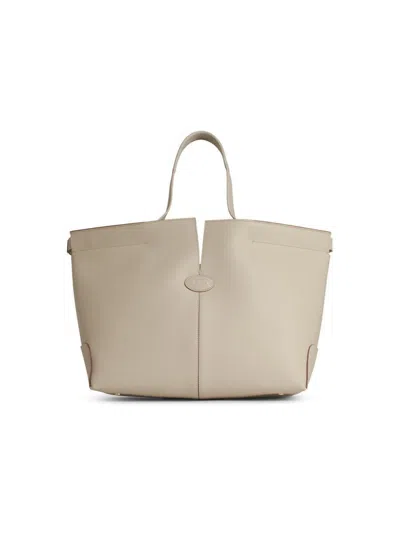 TOD'S TOD'S 'DI BAG' IVORY LEATHER BAG