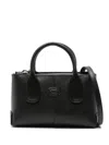 Tod's Mini Leather Handbag Cracked Texture In Black