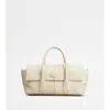 Tod's Di Bag Reverse Flap In Leather Small In White