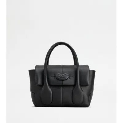 Tod's Di Bag Reverse In Leather Mini In Black