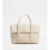Tod's Di Bag Reverse In Leather Small In White