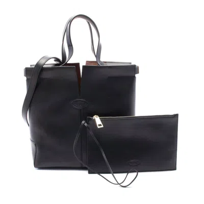 Tod's Di Leather Handbag Black
