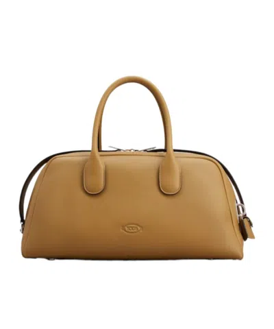 Tod's Leather Tote Bag In Brown