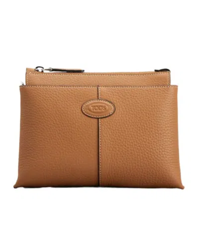 Tod's Di Logo Patch Mini Bag In Brown