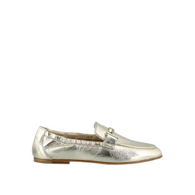 Tod's Doppia T Suede Loafers In Gold