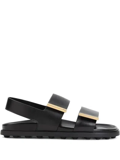 TOD'S TOD'S DOUBLE BELT FLAT SANDAL SHOES
