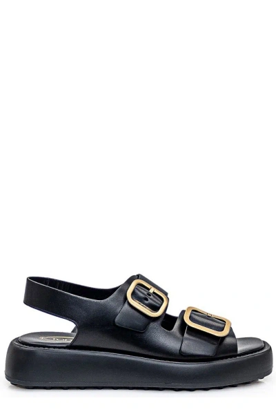 Tod's Double Strap Buckled Sandals In Black