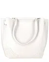Tod's Ecru Leather Wave Embellished Tote (authentic Pre-loved)