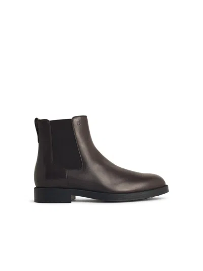 Tod's 'el. Formale' Brown Leather Ankle Boots Men