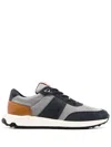 Tod's Elegant Leather And Nylon Sneakers In Multi