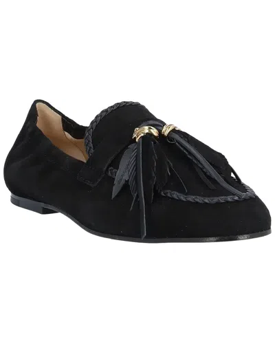 Tod's Feather Applique Leather Loafer In Black