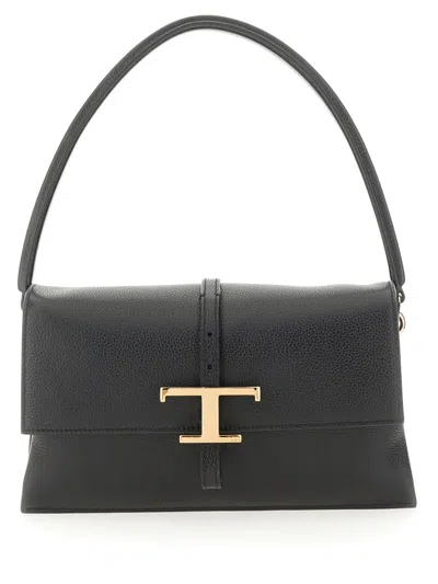 Tod's Flap Bag "t Timeless" In Black