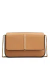 Tod's Mini Metal Bar Leather Shoulder Bag In Brown