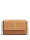 Tod's Mini Metal Bar Leather Shoulder Bag In Brown