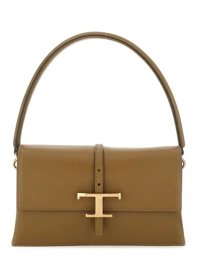 Tod's Flap T Timeless Bag In Brown