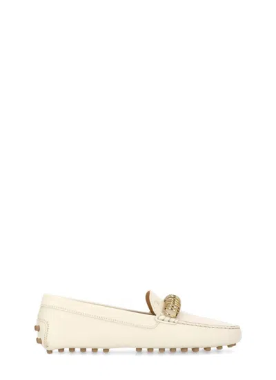 Tod's Gommino Moccasino Driving Shoes In White