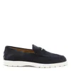 Tod's Navy Blue Suede Loafers