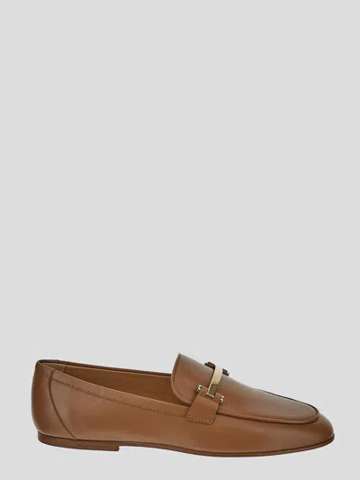 Tod's Flat Shoes In Brown