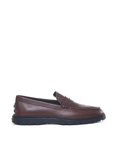 Tod's Flat Shoes In Burgundy
