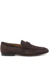 Tod's Suede Gomma Leggero Loafers In Brown
