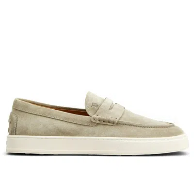 Tod's Loafers In Beige Suede Upper