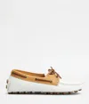 Tod's Flat Shoes In Bianco/marrone