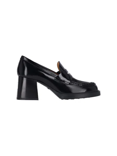 Tod's 85mm Almond-toe Leather Pumps In Black