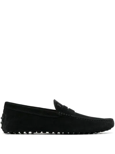 Tod's Black Gommino Leather Loafers