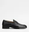 Tod's Logo-debossed Leather Penny Loafers In Black