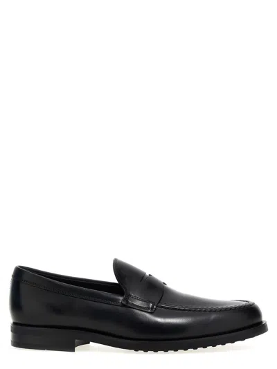 Tod's Leather Loafer In Black