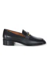 Tod's Black Leather Loafers In Black