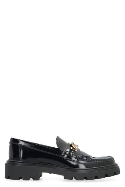 Tod's Flat Shoes In Black