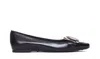 Tod's Leather Ballerina With Chain In Black